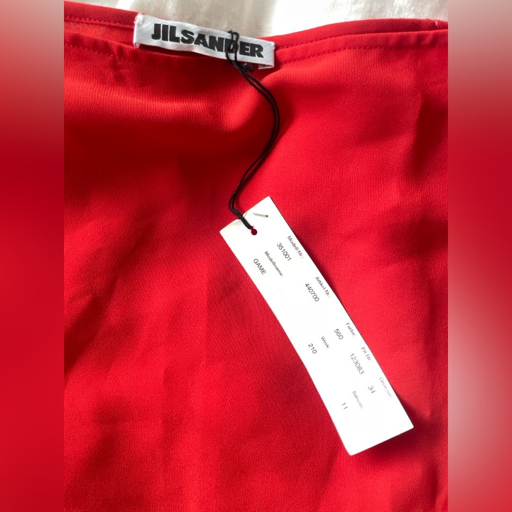 JIL SANDER® RARE Vintage Y2K Red Satin Skirt size 34 / XS - Picture 10 of 12